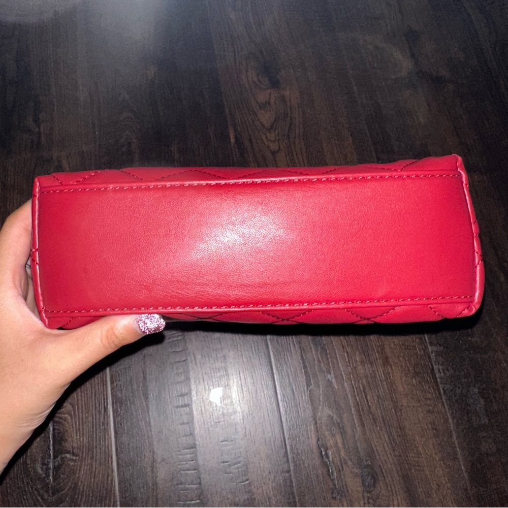 Studio Badgley Mischka BM-4162 Brick Red Quilted Mini Tote Crossbody NWT - Picture 13 of 15